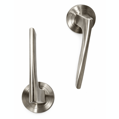 DOOR HANDLES Z01 Z57 SATIN NICKEL (ROUND BASE)