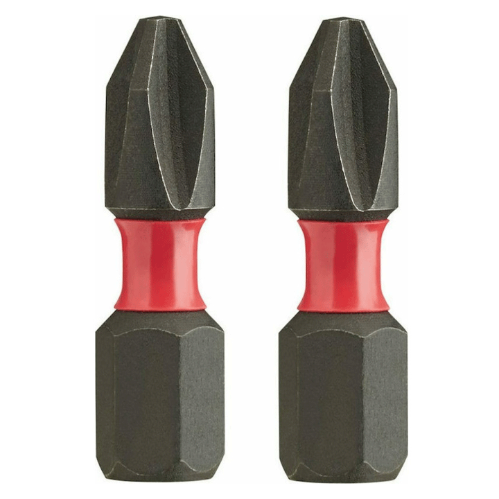 MILWAUKEE PH 2 x 25mm SHOCKWAVE BIT 2PCS