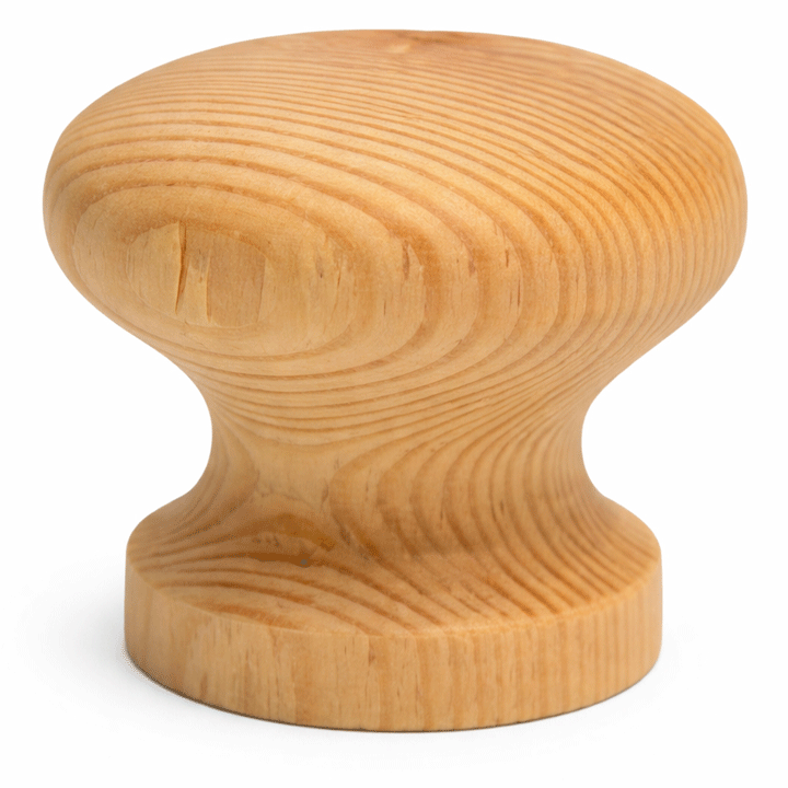 CABINET KNOB PINE UNVARNISHED PINE 30MM