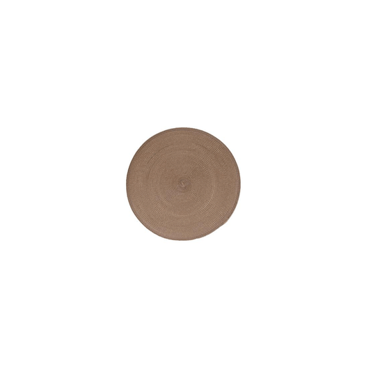 PLACEMAT BRAID ROUND TAUPE