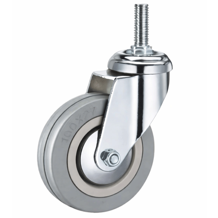 CASTER WHEEL THREADED 125MM