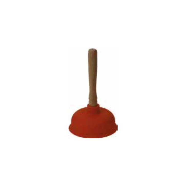 DRAINING PLUNGERS WITH WOODEN HANDLE 150MM