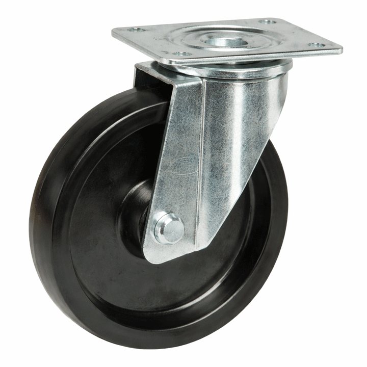CASTER WHEEL FLANGE BLACK 50MM 50X19