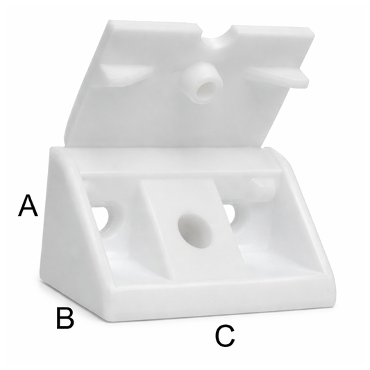 ΓΩΝΙΕΣ ΜΕ ΚΑΠΑΚΙ ΠΛΑΣΤΙΚΕΣ 20X20X43M ΛΕΥΚΕΣ