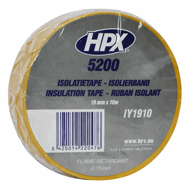 HPX INSULATING TAPE YELLOW 19MMX10M