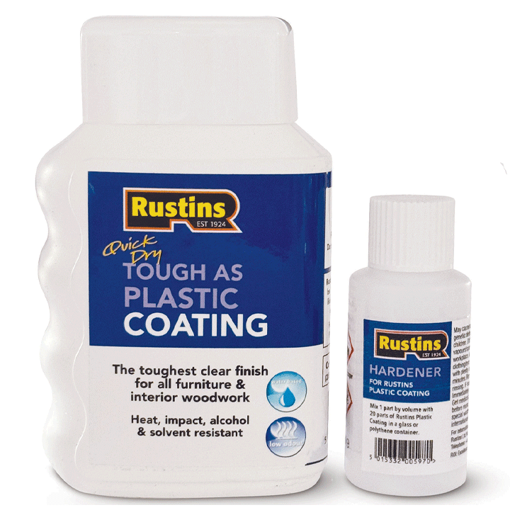 QUICK DRY TOUGH AS PLASTIC COATING 250ML RUSTINS