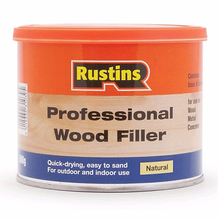 PROFESSIONAL WOOD FILLER NATURAL RUSTINS 250GR