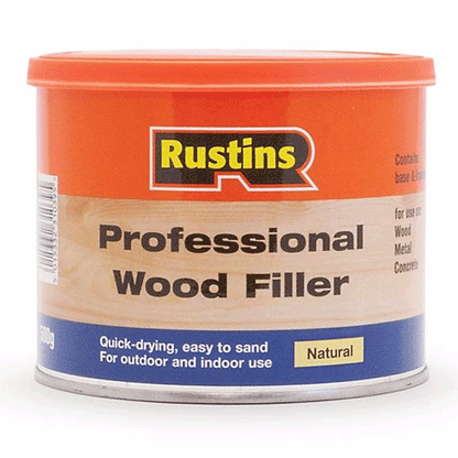 PROFESSIONAL WOOD FILLER NATURAL RUSTINS 250GR