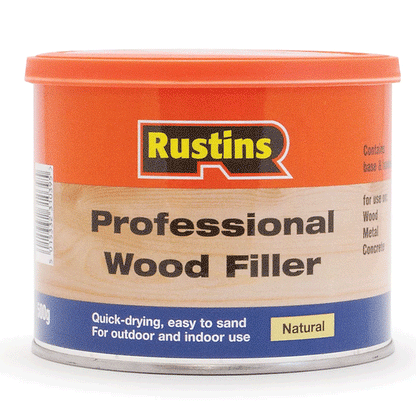PROFESSIONAL WOOD FILLER NATURAL RUSTINS 500GR