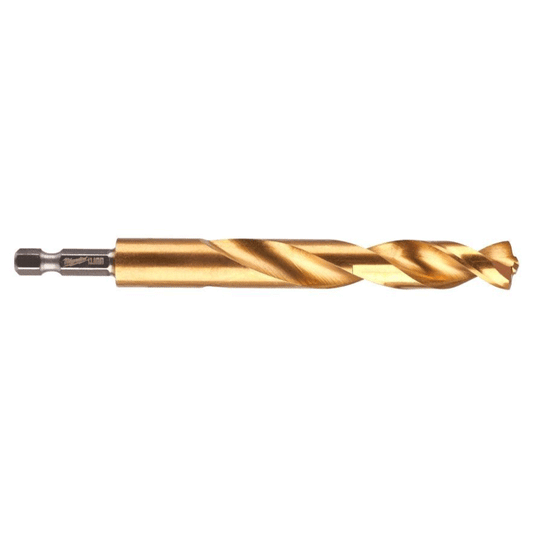 MILWAUKEE 1/4 HEX SHANK METAL DRILL SWAVE HSS-G TIN  13MM