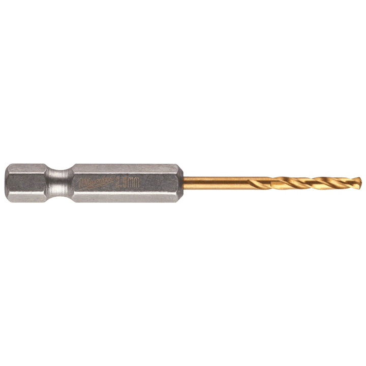 MILWAUKEE 1/4 HEX SHANK METAL DRILL SWAVE HSS-G 2.5MM 2PCS