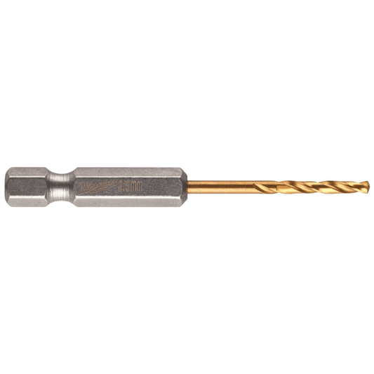 MILWAUKEE 1/4 HEX SHANK METAL DRILL SWAVE HSS-G 2.5MM 2PCS