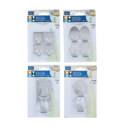 WALL HOOKS 4AS 2/4PC
