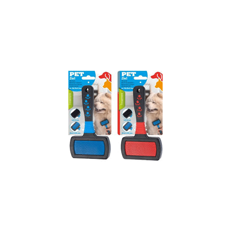 PET BRUSH 2IN1 2AS