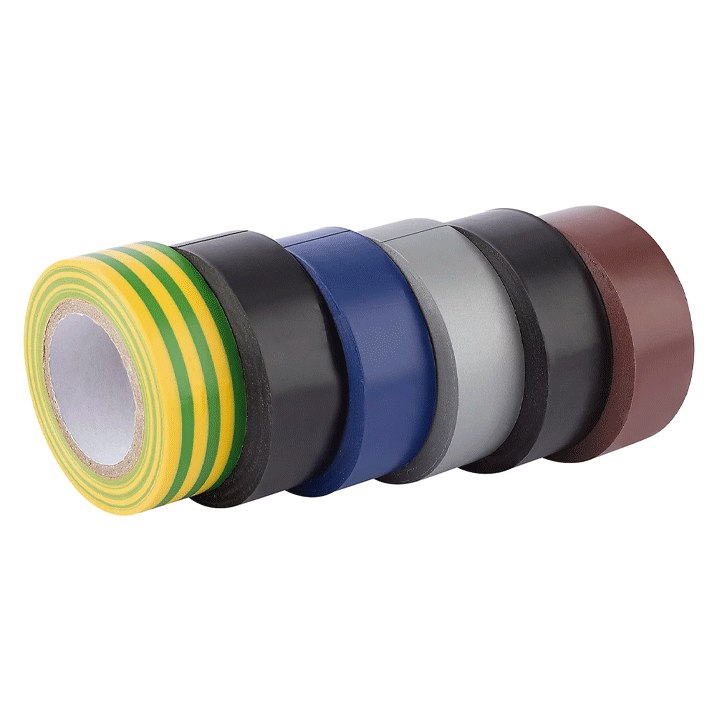 INSULATION TAPE MIXED COLOURS 10MX19MM 6PCS