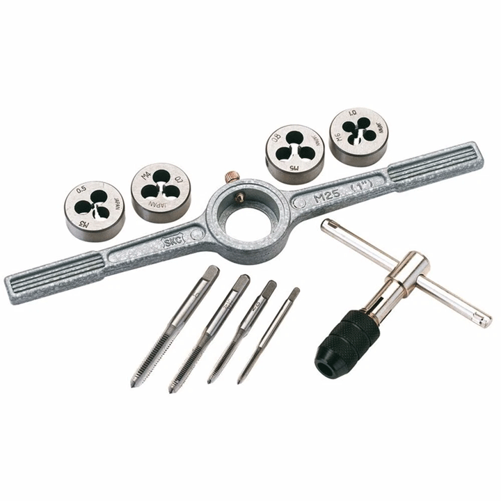 METRIC TAP&DIE SET 3-6MM 10PCS