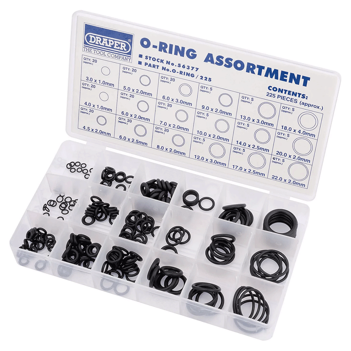 O-RING ASSORTMENT 225PCS