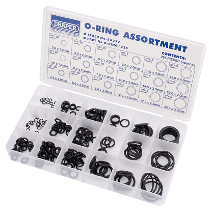 O-RING ASSORTMENT 225PCS
