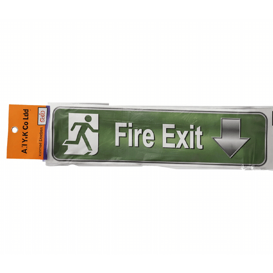 SIGN "FIRE EXIT DOWN" 6X20