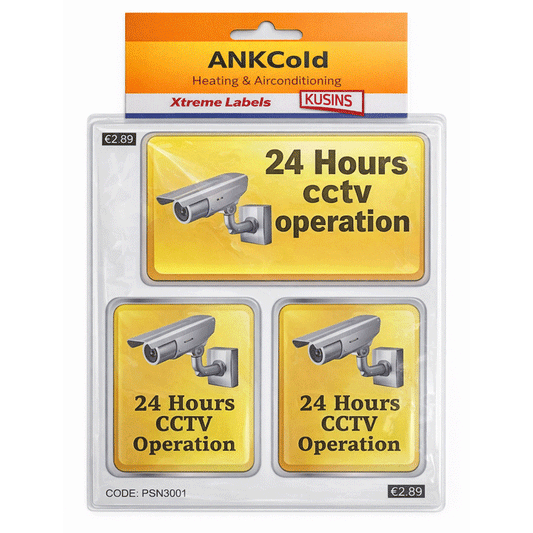SIGN "24HOURS" CCTV 14X20