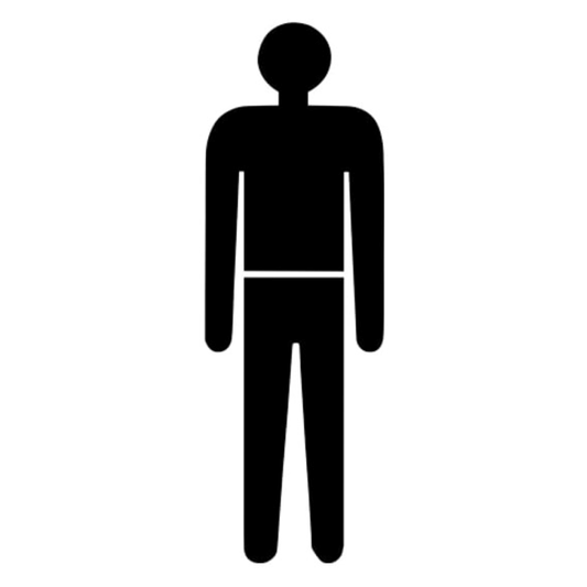 SIGN "MEN" PLASTIC SELF ADHESIVE