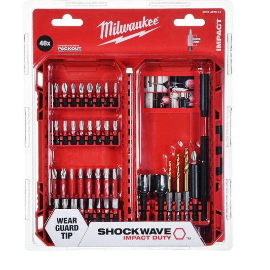 MILWAUKEE SCREWDRIVER BIT IMPACT SET 40PCS