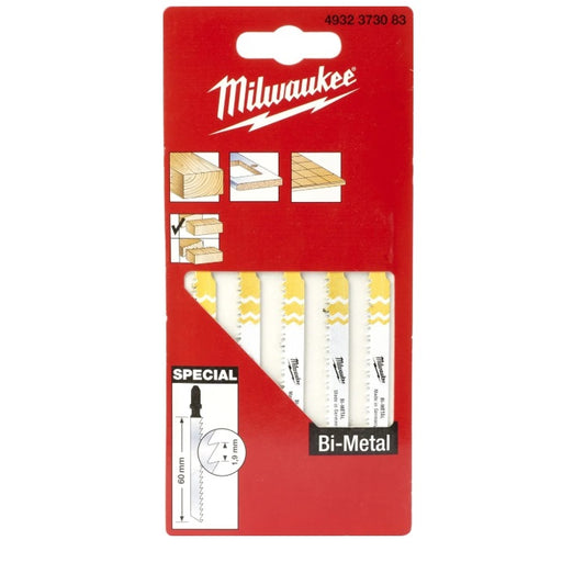 MILWAUKEE JIGSAW BLADES LAMINATE+ PARQUET 60MM 5PCS