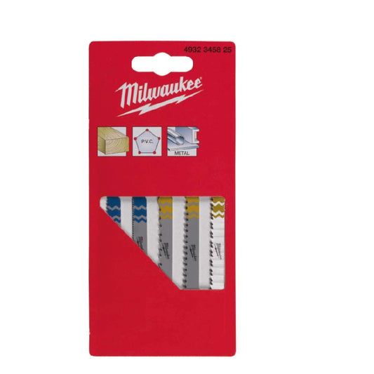 MILWAUKEE  JIGSAW BLADES WOOD + METAL 5PCS