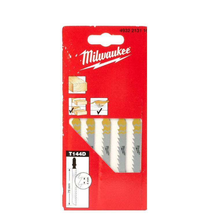 MILWAUKEE JIGSAW BLADES WOOD 75MM 5PCS