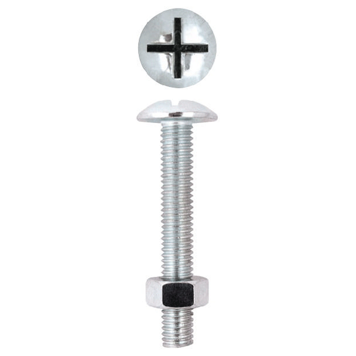 WIDE ROUNDED HEAD BOLT 4X30MM 15PCS