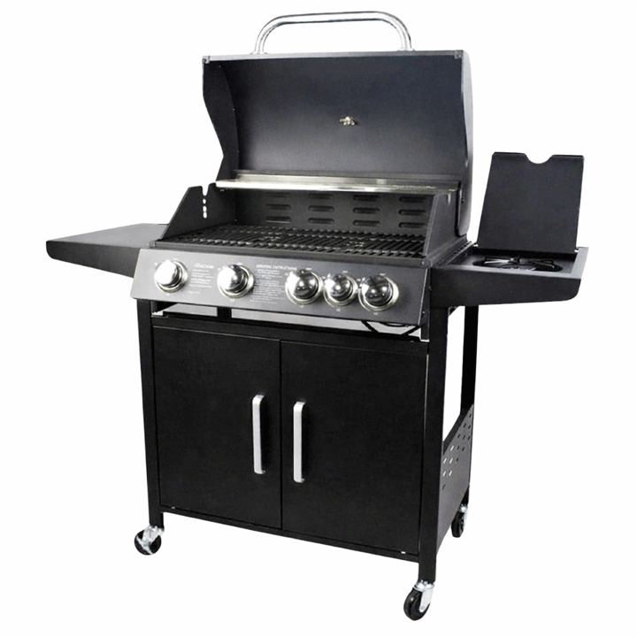 BORMANN ELITE BBQ6041 GAS GRILL 4+1 BURNER WITH CAST IRON GRILL