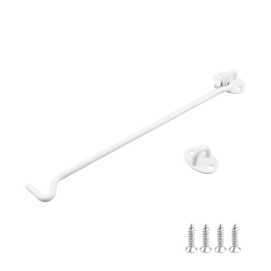 HOOK&EYE IRON WHITE 8"