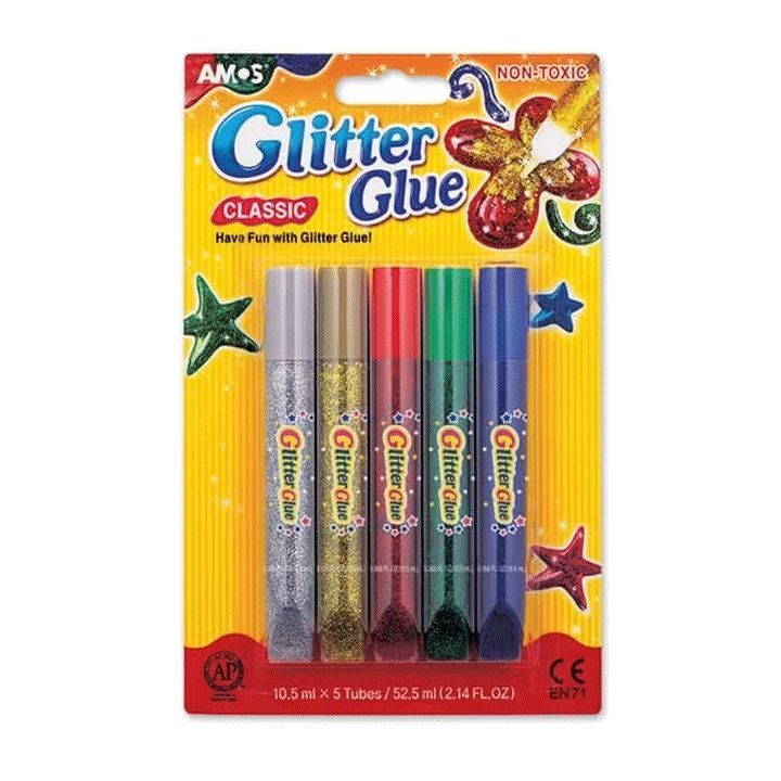 CLASSIC GLITTER GLUES 10.5ML 5PCS