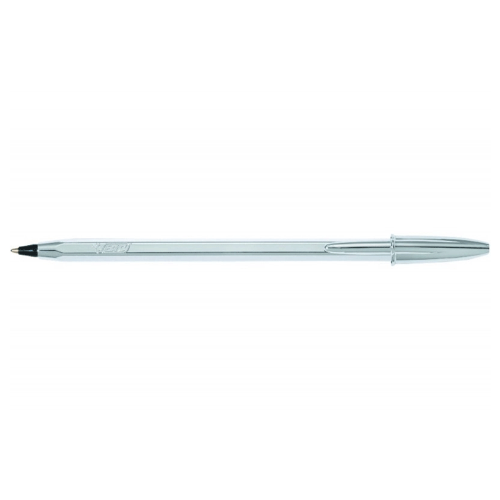 BIC CRISTAL MEDIUM SHINE SILVER BLACK