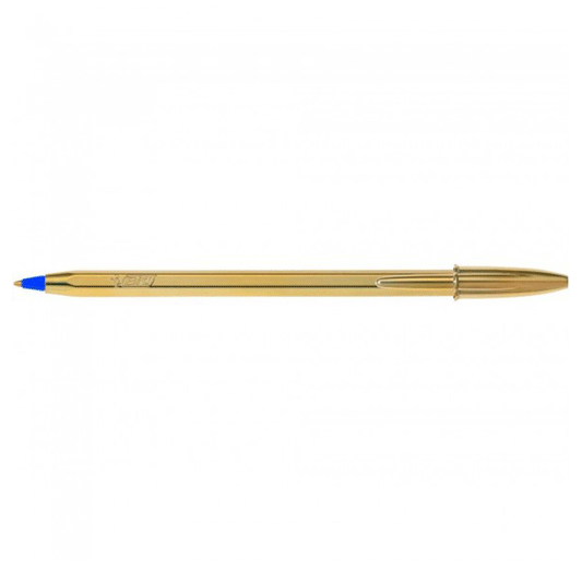 BIC CRISTAL MEDIUM SHINE GOLD BLUE