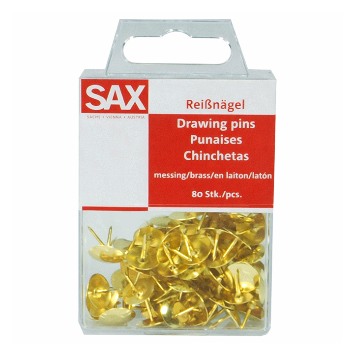 SAX DRAWING PINS P100 BRS