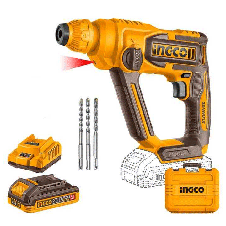 CORDLESS ROTARY HAMMER 20V 16MM SET INGCO