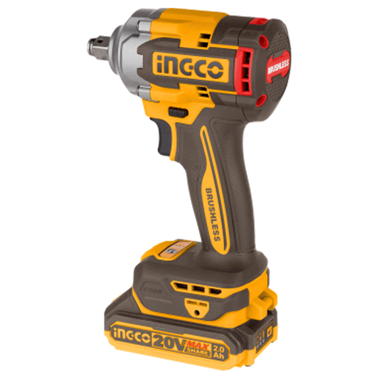 INGCO ΚΡΟΥΣΤΙΚΟ ΜΠΟΥΛΟΝΟΚΛΕΙΔΟ ΜΠΑΤΑΡΙΑΣ 400Nm BRUSHLESS – ΣΕΤ