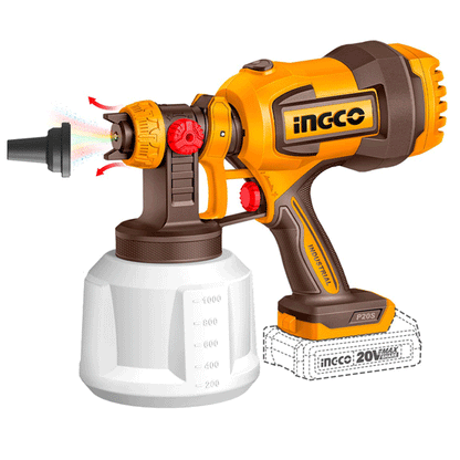 INGCO ΠΙΣΤΟΛΙ ΒΑΦΗΣ ΜΠΑΤΑΡΙΑΣ 20V 800ml (SOLO)