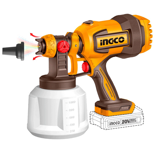 INGCO ΠΙΣΤΟΛΙ ΒΑΦΗΣ ΜΠΑΤΑΡΙΑΣ 20V 800ml (SOLO)