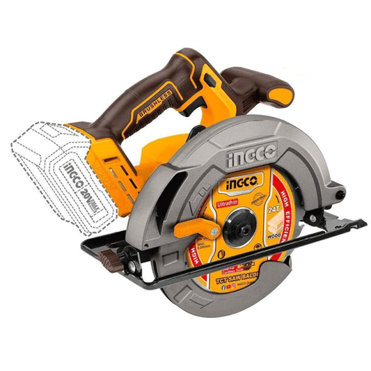 LITHIUM-ION CIRCULAR SAW SOLO 185MM 20V INGCO