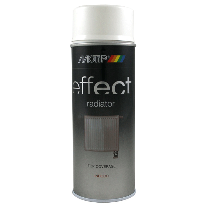 MOTIP EFFECT RADIATOR ENAMEL WHITE GLOSS SPRAY 400ML