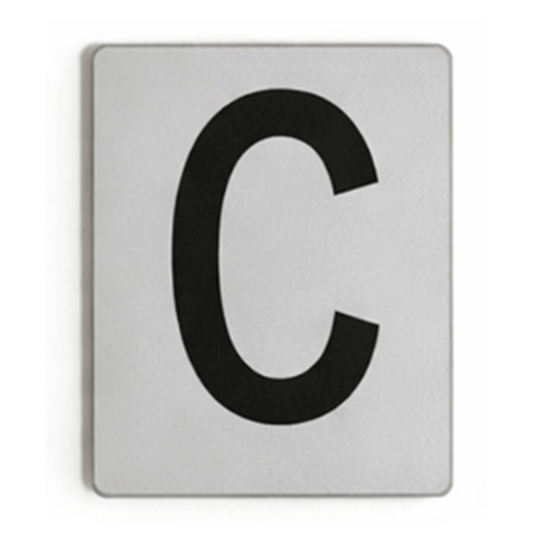 SIGN HOUSE LETTER "C" 4X3 SILVER