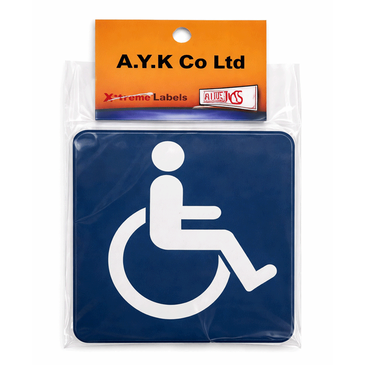 SIGN "WC" FOR HANDICAP BLUE