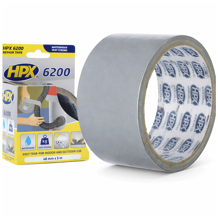 HPX CLOTH TAPE SILVER 50MMX5M