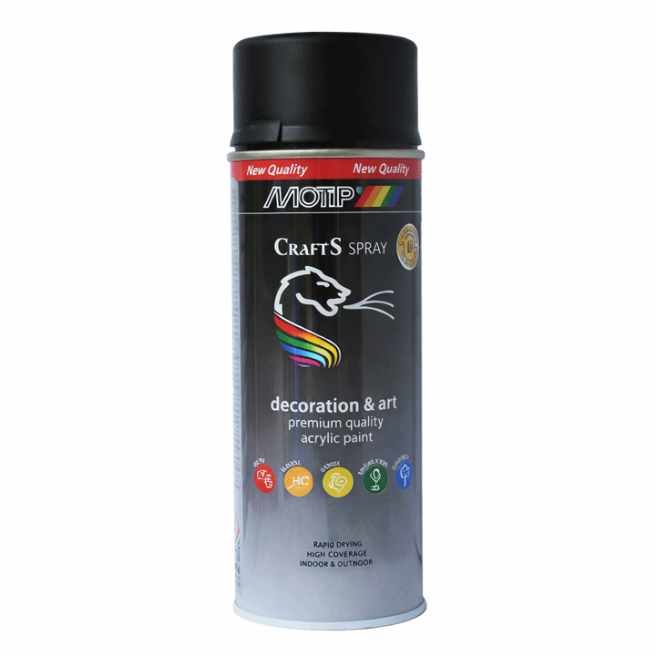 DUPLI-COLOR CRAFTS BLACK MATT RAL9005 400ML