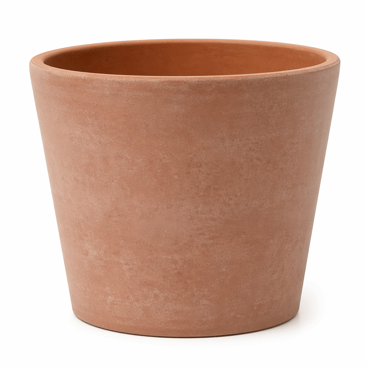 TRUNCATED CONE POT 15CM BROWN