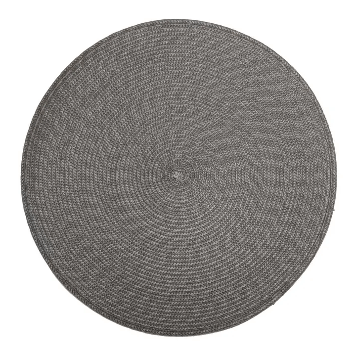 PLACEMAT BRAID ROUND GREY
