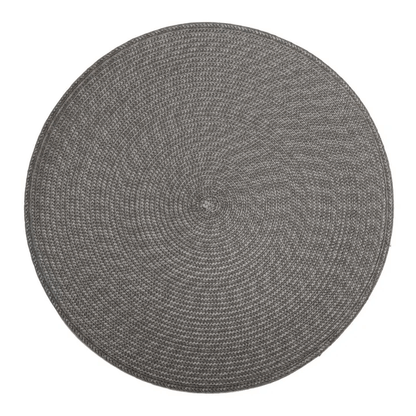 PLACEMAT BRAID ROUND GREY