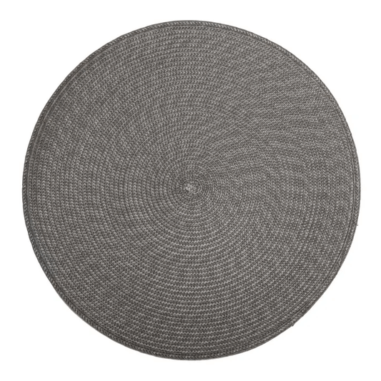 PLACEMAT BRAID ROUND GREY